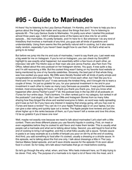 Guide to Marinades