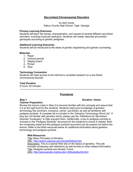 Sex-Linked Chromosomal Disorders