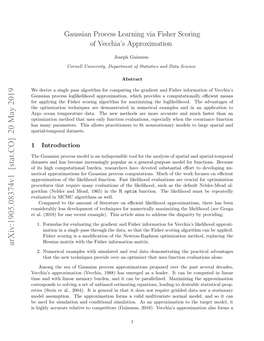 Gaussian Process Learning Via Fisher Scoring of Vecchia's Approximation