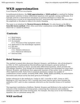 WKB Approximation - Wikipedia