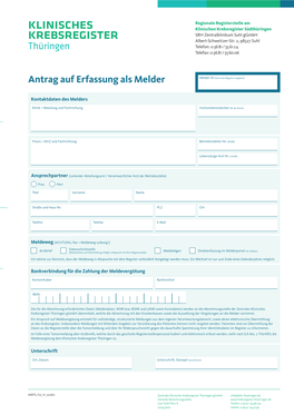 Antrag Auf Erfassung Als Melder Und Übersicht Stadt