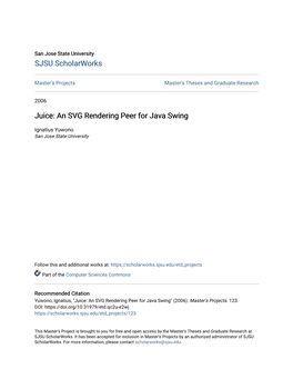 Juice: an SVG Rendering Peer for Java Swing