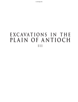 PLAIN of ANTIOCH III Oi.Uchicago.Edu