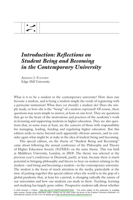 Reflections on Student Being and Becoming in the Contemporary