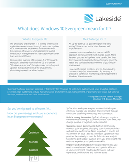 What Does Windows 10 Evergreen Mean for IT?