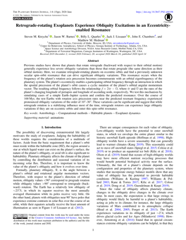 Retrograde-Rotating Exoplanets Experience Obliquity Excitations in an Eccentricity- Enabled Resonance