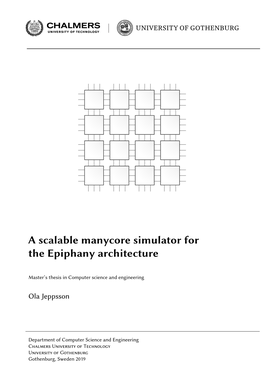 A Scalable Manycore Simulator for the Epiphany Architecture