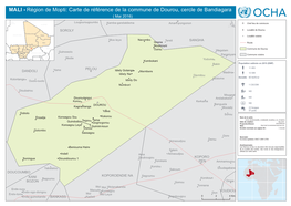 Carte De Référence De La Commune De Dourou, Cercle De Bandiagara ( Mai 2016)