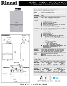 Models M060C, M090C, M120C, M160C Appl