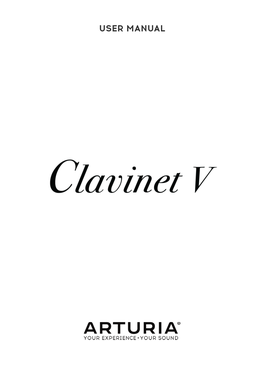 User Manual Clavinet V - Welcome to Clavinet V! 3 1.2