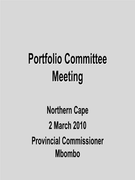 Nothern Cape Presentation