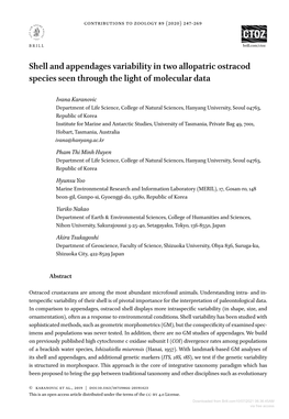 Shell and Appendages Variability in Two Allopatric Ostracod Species Seen Through the Light of Molecular Data