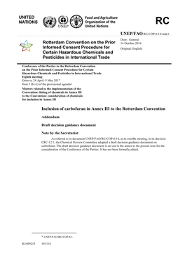 Rotterdam Convention on the Prior Informed Consent Procedure For