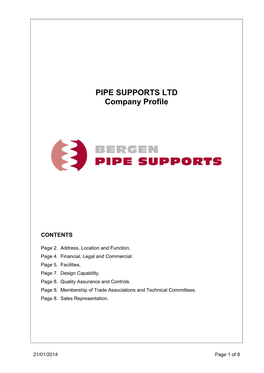 PIPE SUPPORTS LTD Company Profile