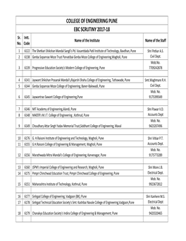 COLLEGE of ENGINEERING PUNE EBC SCRUTINY 2017-18 Sr