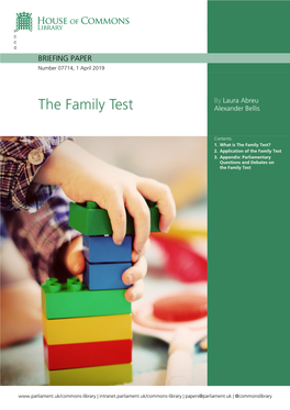 The Family Test Alexander Bellis