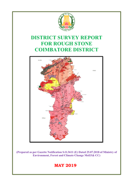 District Survey Report for Rough Stone Coimbatore District
