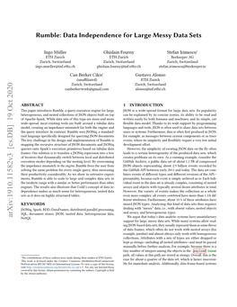 Rumble: Data Independence for Large Messy Data Sets