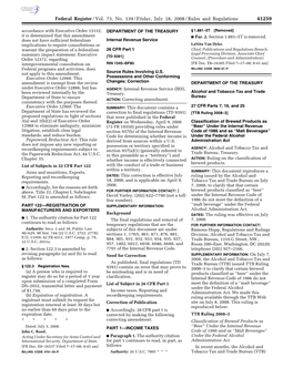 Federal Register/Vol. 73, No. 139/Friday, July 18, 2008/Rules