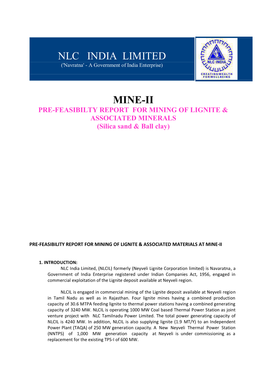 Nlc India Limited Mine-Ii