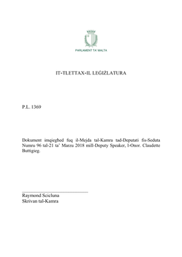 It-Tlettax-Il Leġiżlatura Pl 1369