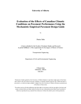 Evaluation of the Effects of Canadian Climatic Conditions on Pavement Performance Using the Mechanistic Empirical Pavement Design Guide