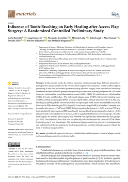 Influence of Tooth-Brushing on Early Healing After Access Flap