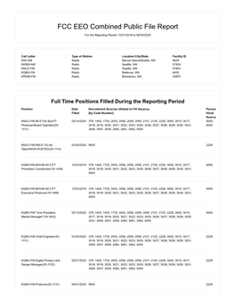 Current EEO Report