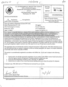 US EPA, Pesticide Product Label, POLYOXIN D ZINC SALT 5SC