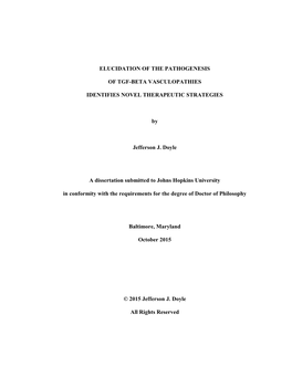 Elucidation of the Pathogenesis