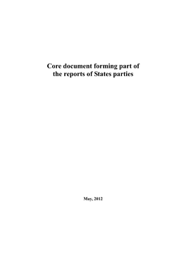 Core Document Forming Part of the Reports of States Parties