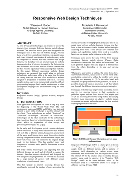 Responsive Web Design Techniques