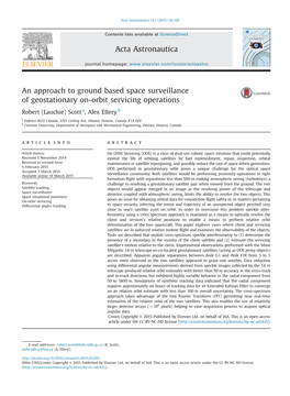 An Approach to Ground Based Space Surveillance of Geostationary On-Orbit Servicing Operations