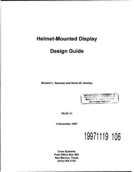 Helmet-Mounted Display Design Guide I Contract NAS2-14151