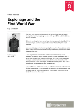 Espionage and the First World War