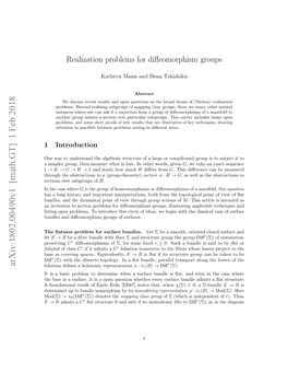 Realization Problems for Diffeomorphism Groups