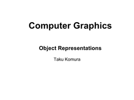 Computer Graphics