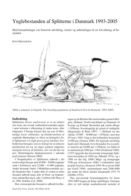 Ynglebestanden Af Splitterne I Danmark 1993-2005