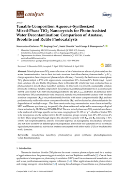 Tunable Composition Aqueous-Synthesized Mixed-Phase
