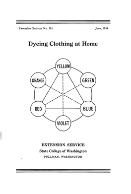 Dyeing Clothing at Home