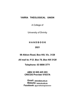 Handbook Will Appear in Our Website Version