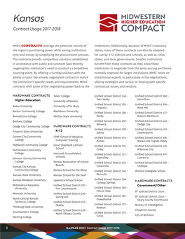 Kansas Contract Usage 2017-2018