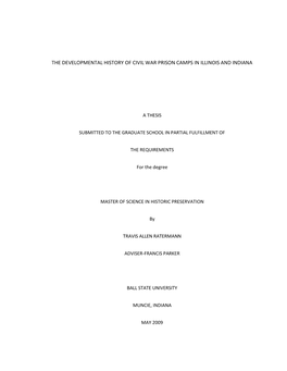 The Developmental History of Civil War Prison Camps in Illinois and Indiana