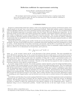 Reflection Coefficient for Superresonant Scattering