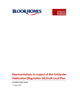 Representations in Respect of the Colchester Publication (Regulation