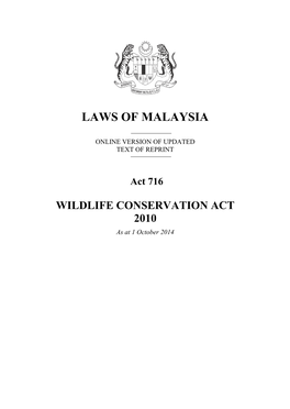 Wildlife Conservation Act 2010