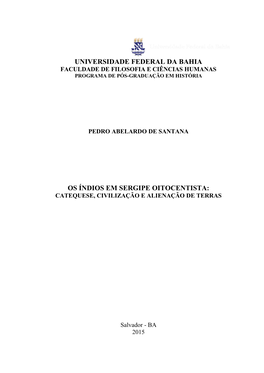 Universidade Federal Da Bahia Os Índios Em