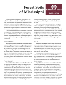 Forest Soils of Mississippi