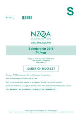 Scholarship Biology