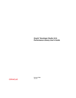 Oracle® Developer Studio 12.6: Performance Library User's Guide